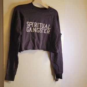 Spiritual gangster cropped crew sweater. Worn only a few times